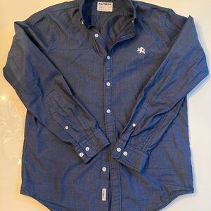 Express Men's Blue Button-Down Shirt